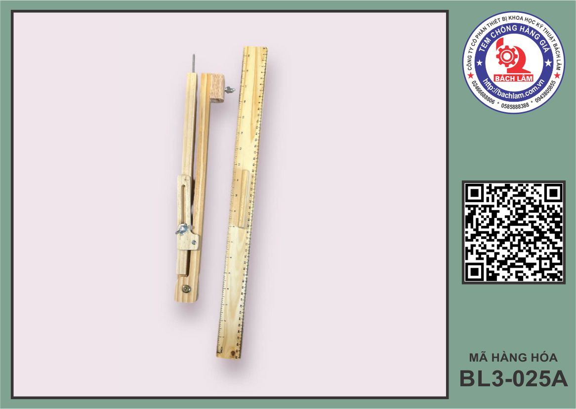 Bộ thiết bị để vẽ trên bảng trong dạy học toán (Gỗ)