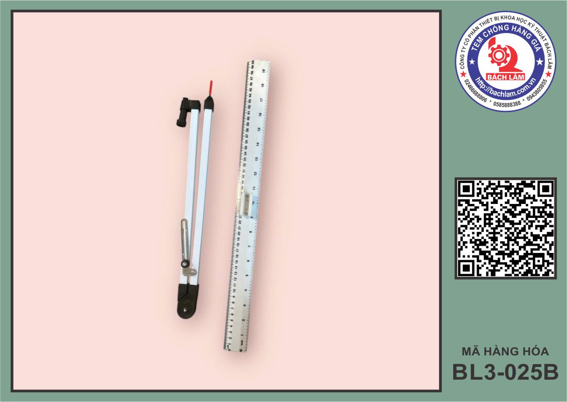 Bộ thiết bị để vẽ trên bảng trong dạy học toán (Nhựa và nhôm hoặc inox)